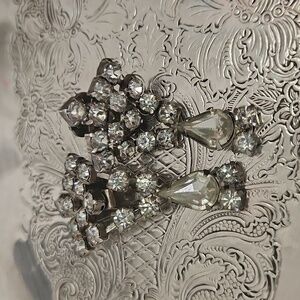 Elegant Vintage Coro Drop Earrings, Clip On